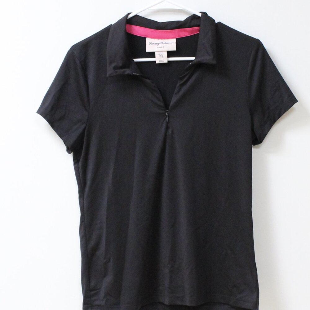 Tommy Bahama Golf Shirt Black- Size: M